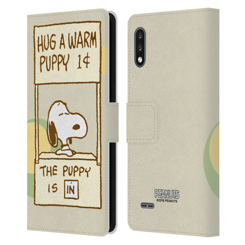 Peanuts Snoopy Hug Warm Leather Book Wallet Case Cover For LG K22