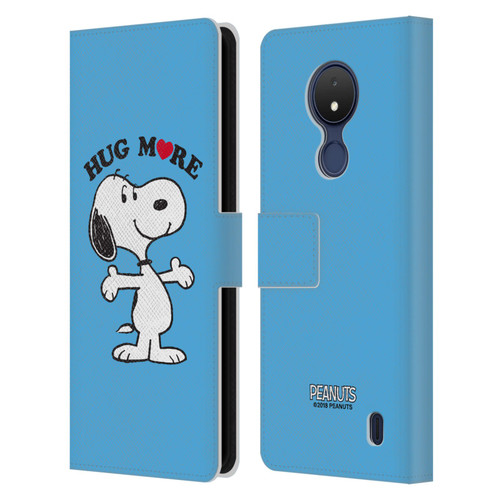 Peanuts Snoopy Hug More Leather Book Wallet Case Cover For Nokia C21