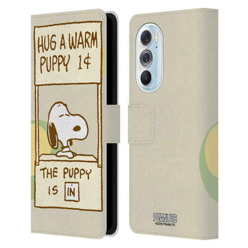 Peanuts Snoopy Hug Warm Leather Book Wallet Case Cover For Motorola Edge X30