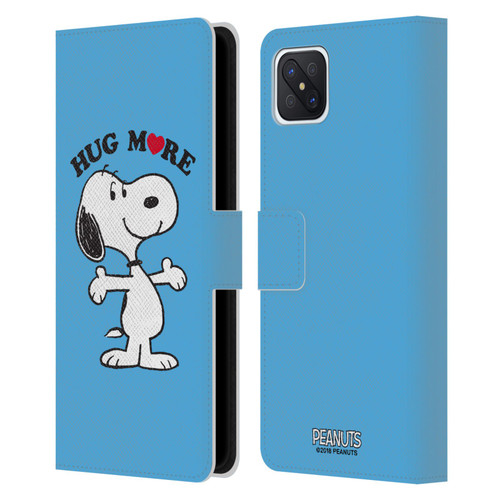 Peanuts Snoopy Hug More Leather Book Wallet Case Cover For OPPO Reno4 Z 5G