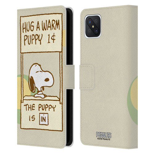 Peanuts Snoopy Hug Warm Leather Book Wallet Case Cover For OPPO Reno4 Z 5G