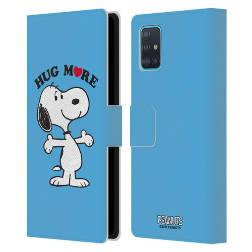 Peanuts Snoopy Hug More Leather Book Wallet Case Cover For Samsung Galaxy A51 (2019)