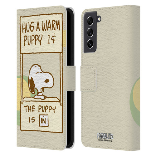 Peanuts Snoopy Hug Warm Leather Book Wallet Case Cover For Samsung Galaxy S21 FE 5G