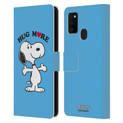 Peanuts Snoopy Hug More Leather Book Wallet Case Cover For Samsung Galaxy M30s (2019)/M21 (2020)