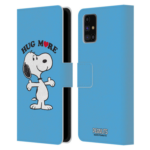 Peanuts Snoopy Hug More Leather Book Wallet Case Cover For Samsung Galaxy M31s (2020)
