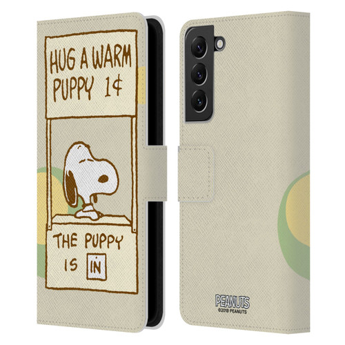 Peanuts Snoopy Hug Warm Leather Book Wallet Case Cover For Samsung Galaxy S22+ 5G