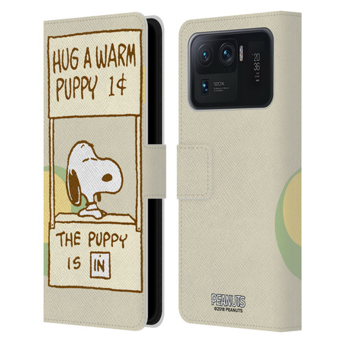 Peanuts Snoopy Hug Warm Leather Book Wallet Case Cover For Xiaomi Mi 11 Ultra