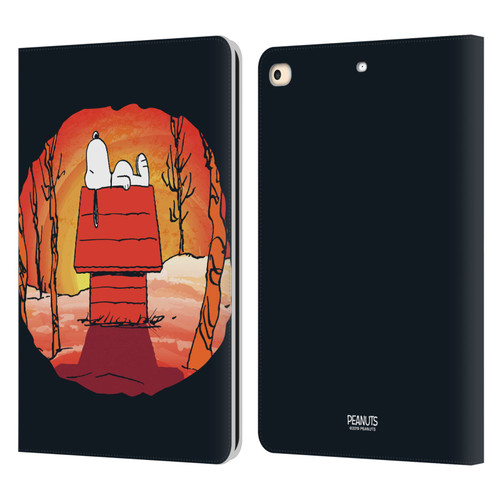 Peanuts Spooktacular Snoopy Leather Book Wallet Case Cover For Apple iPad 9.7 2017 / iPad 9.7 2018
