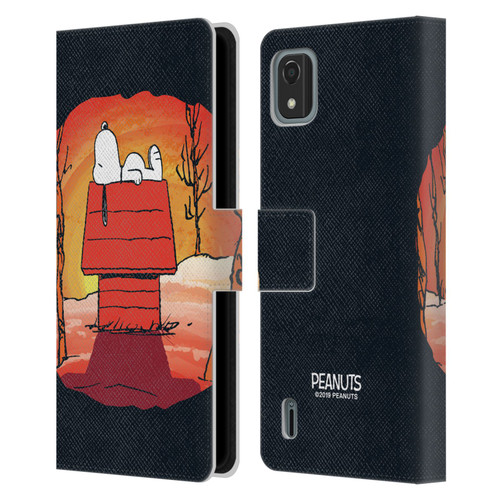Peanuts Spooktacular Snoopy Leather Book Wallet Case Cover For Nokia C2 2nd Edition