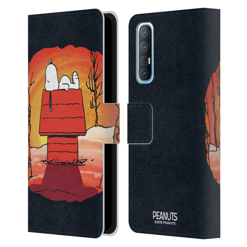 Peanuts Spooktacular Snoopy Leather Book Wallet Case Cover For OPPO Find X2 Neo 5G