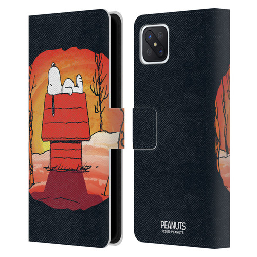 Peanuts Spooktacular Snoopy Leather Book Wallet Case Cover For OPPO Reno4 Z 5G
