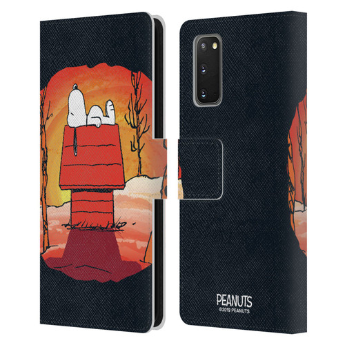 Peanuts Spooktacular Snoopy Leather Book Wallet Case Cover For Samsung Galaxy S20 / S20 5G
