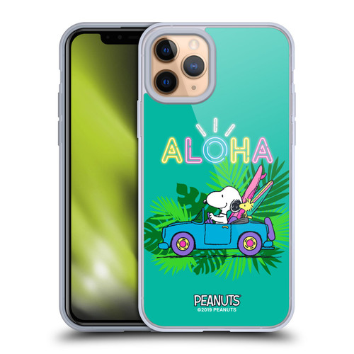 Peanuts Snoopy Aloha Disco Tropical Surf Soft Gel Case for Apple iPhone 11 Pro & MagSafe