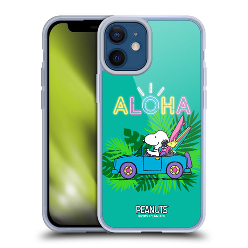 Peanuts Snoopy Aloha Disco Tropical Surf Soft Gel Case for Apple iPhone 12 Mini & MagSafe