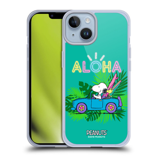 Peanuts Snoopy Aloha Disco Tropical Surf Soft Gel Case for Apple iPhone 14 & MagSafe