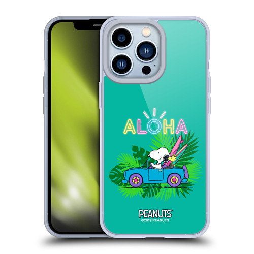 Peanuts Snoopy Aloha Disco Tropical Surf Soft Gel Case for Apple iPhone 13 Pro & MagSafe