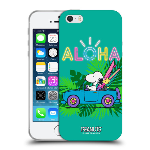 Peanuts Snoopy Aloha Disco Tropical Surf Soft Gel Case for Apple iPhone 5 / 5s / iPhone SE 2016