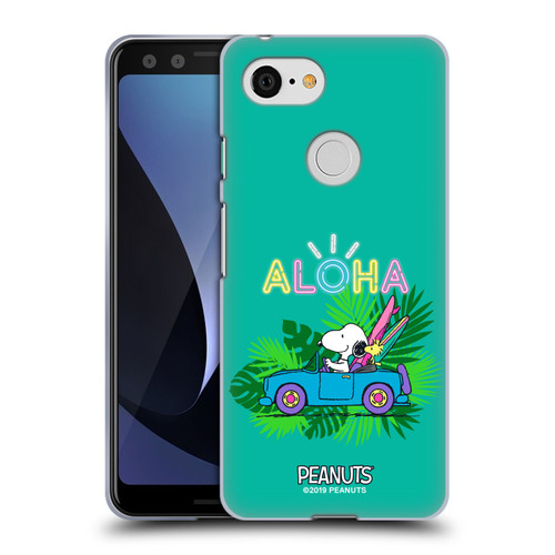 Peanuts Snoopy Aloha Disco Tropical Surf Soft Gel Case for Google Pixel 3
