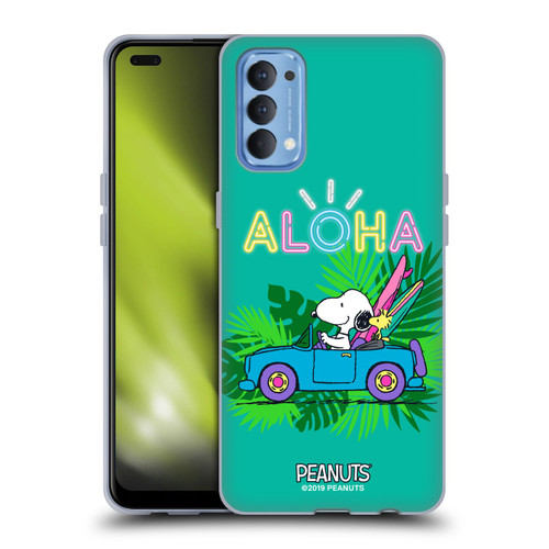 Peanuts Snoopy Aloha Disco Tropical Surf Soft Gel Case for OPPO Reno 4 5G
