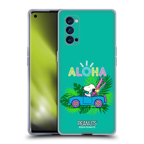 Peanuts Snoopy Aloha Disco Tropical Surf Soft Gel Case for OPPO Reno 4 Pro 5G