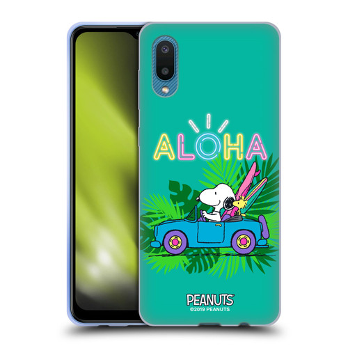 Peanuts Snoopy Aloha Disco Tropical Surf Soft Gel Case for Samsung Galaxy A02/M02 (2021)