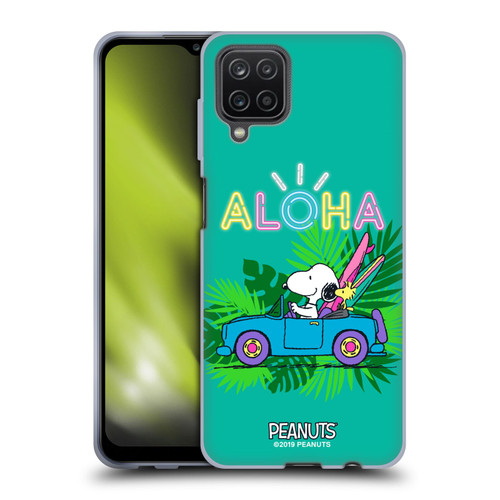 Peanuts Snoopy Aloha Disco Tropical Surf Soft Gel Case for Samsung Galaxy A12 (2020)