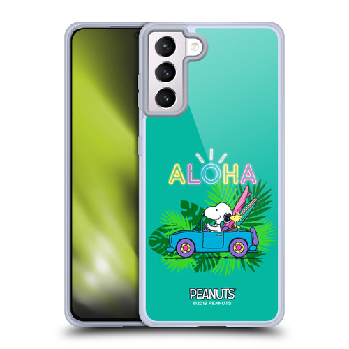 Peanuts Snoopy Aloha Disco Tropical Surf Soft Gel Case for Samsung Galaxy S21+ 5G Peanuts Snoopy Aloha Disco Tropical Surf Soft Gel Case for Samsung Galaxy S21+ 5G