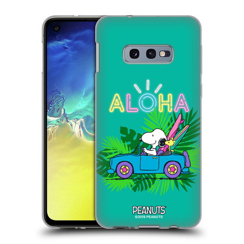 Peanuts Snoopy Aloha Disco Tropical Surf Soft Gel Case for Samsung Galaxy S10e