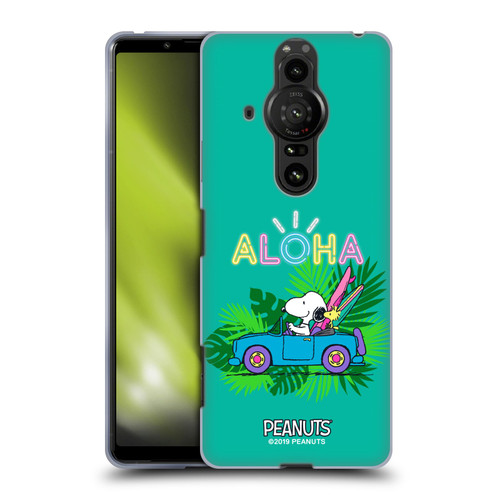 Peanuts Snoopy Aloha Disco Tropical Surf Soft Gel Case for Sony Xperia Pro-I