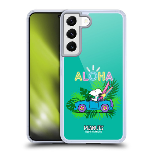 Peanuts Snoopy Aloha Disco Tropical Surf Soft Gel Case for Samsung Galaxy S22 5G & MagSafe