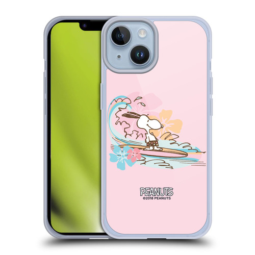 Peanuts Beach Snoopy Surf Soft Gel Case for Apple iPhone 14