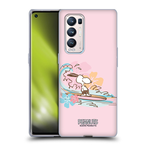 Peanuts Beach Snoopy Surf Soft Gel Case for OPPO Find X3 Neo / Reno5 Pro+ 5G