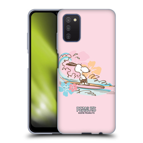 Peanuts Beach Snoopy Surf Soft Gel Case for Samsung Galaxy A03s (2021)