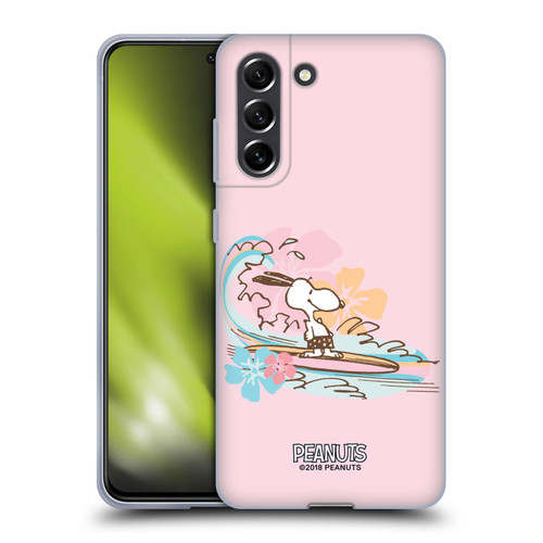 Peanuts Beach Snoopy Surf Soft Gel Case for Samsung Galaxy S21 FE 5G