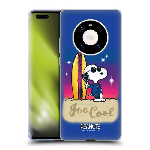 Peanuts Snoopy Boardwalk Airbrush Joe Cool Surf Soft Gel Case for Huawei Mate 40 Pro 5G