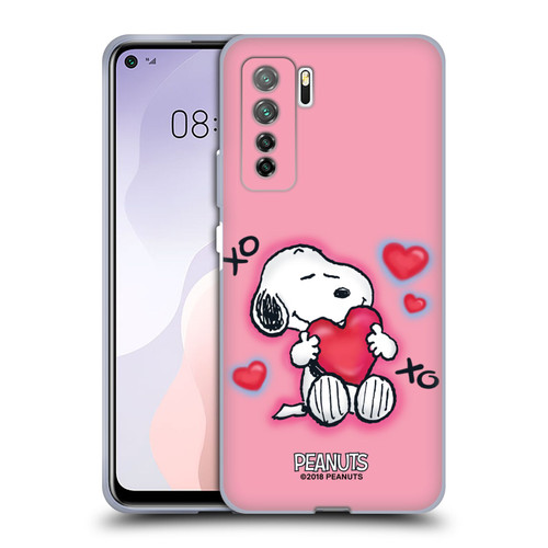 Peanuts Snoopy Boardwalk Airbrush XOXO Soft Gel Case for Huawei Nova 7 SE/P40 Lite 5G