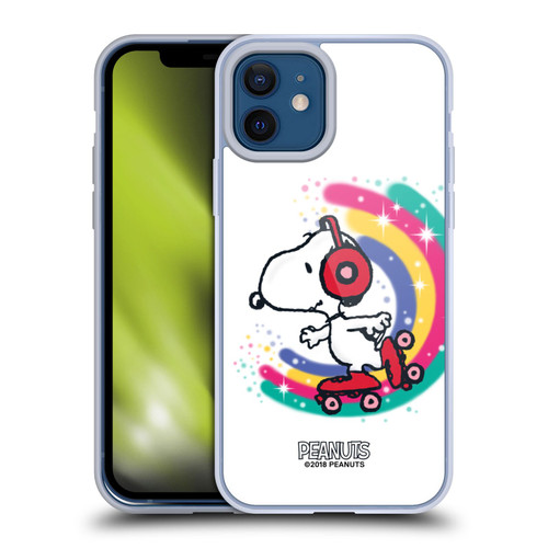 Peanuts Snoopy Boardwalk Airbrush Colourful Skating Soft Gel Case for Apple iPhone 12 / iPhone 12 Pro & MagSafe