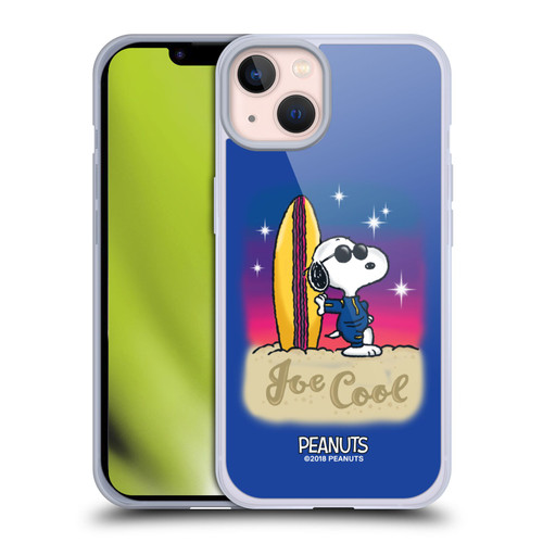 Peanuts Snoopy Boardwalk Airbrush Joe Cool Surf Soft Gel Case for Apple iPhone 13