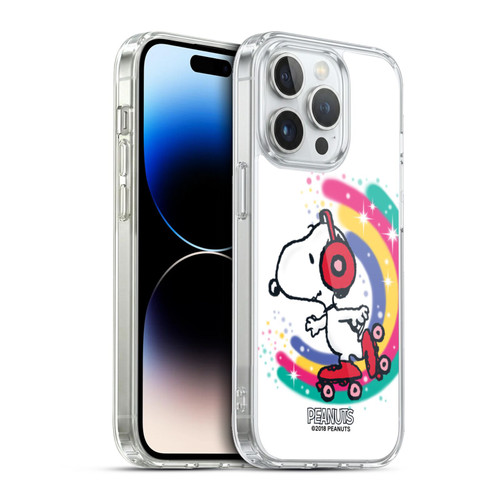 Peanuts Snoopy Boardwalk Airbrush Colourful Skating Soft Gel Case for Apple iPhone 13 Pro & MagSafe