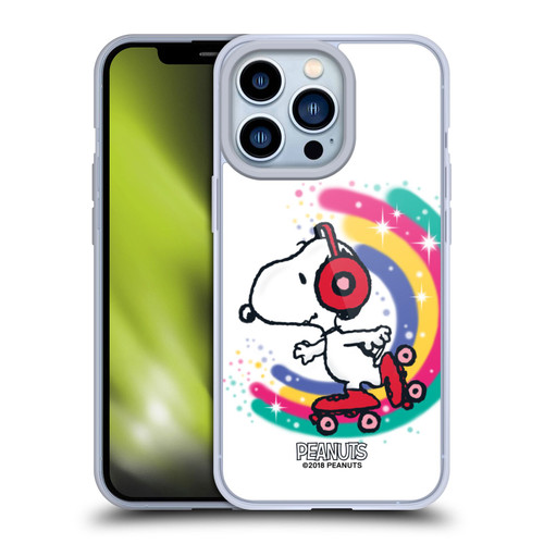 Peanuts Snoopy Boardwalk Airbrush Colourful Skating Soft Gel Case for Apple iPhone 13 Pro