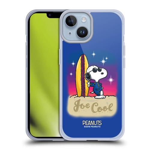 Peanuts Snoopy Boardwalk Airbrush Joe Cool Surf Soft Gel Case for Apple iPhone 14