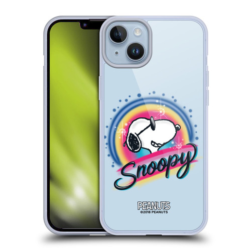 Peanuts Snoopy Boardwalk Airbrush Colourful Sunglasses Soft Gel Case for Apple iPhone 14 Plus