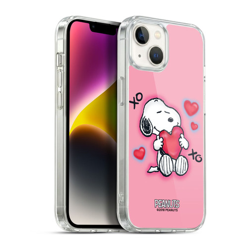 Peanuts Snoopy Boardwalk Airbrush XOXO Soft Gel Case for Apple iPhone 14 Plus & MagSafe