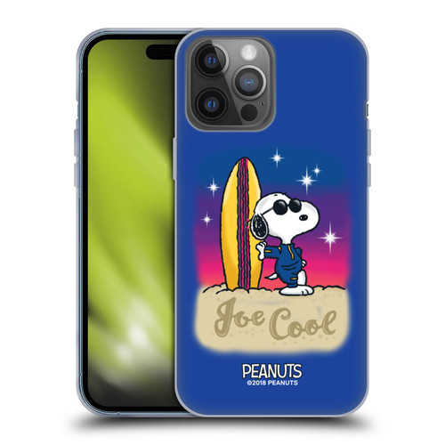 Peanuts Snoopy Boardwalk Airbrush Joe Cool Surf Soft Gel Case for Apple iPhone 14 Pro Max