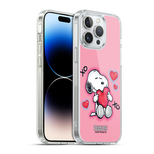 Peanuts Snoopy Boardwalk Airbrush XOXO Soft Gel Case for Apple iPhone 14 Pro Max & MagSafe