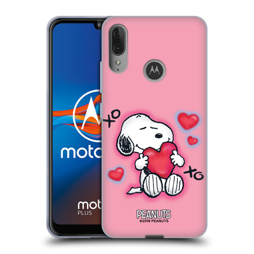 Peanuts Snoopy Boardwalk Airbrush XOXO Soft Gel Case for Motorola Moto E6 Plus
