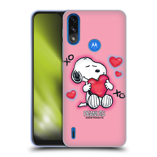 Peanuts Snoopy Boardwalk Airbrush XOXO Soft Gel Case for Motorola Moto E7 Power / Moto E7i Power