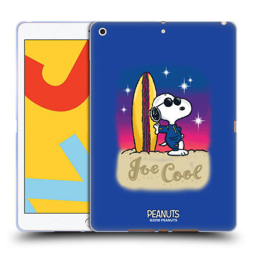 Peanuts Snoopy Boardwalk Airbrush Joe Cool Surf Soft Gel Case for Apple iPad 10.2 2019/2020/2021