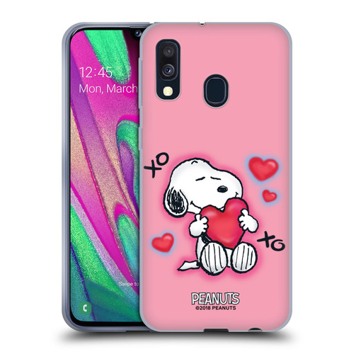 Peanuts Snoopy Boardwalk Airbrush XOXO Soft Gel Case for Samsung Galaxy A40 (2019)