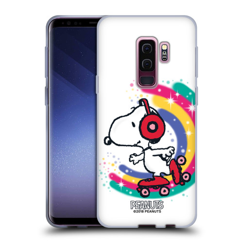 Peanuts Snoopy Boardwalk Airbrush Colourful Skating Soft Gel Case for Samsung Galaxy S9+ / S9 Plus